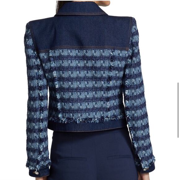 VERONICA BEARD |Santo Jacket Tweed Denim New! Size 8 - Picture 7 of 16